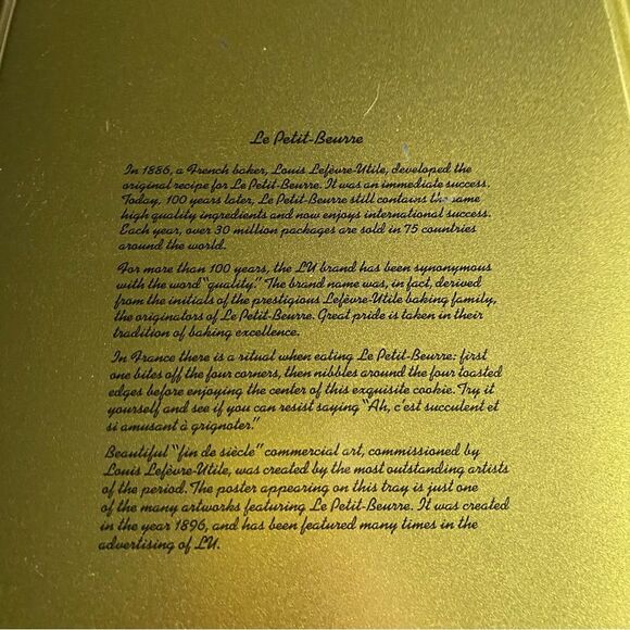 Vintage Le Petit-Beurre Metal Serving Tray - Picture 3 of 7